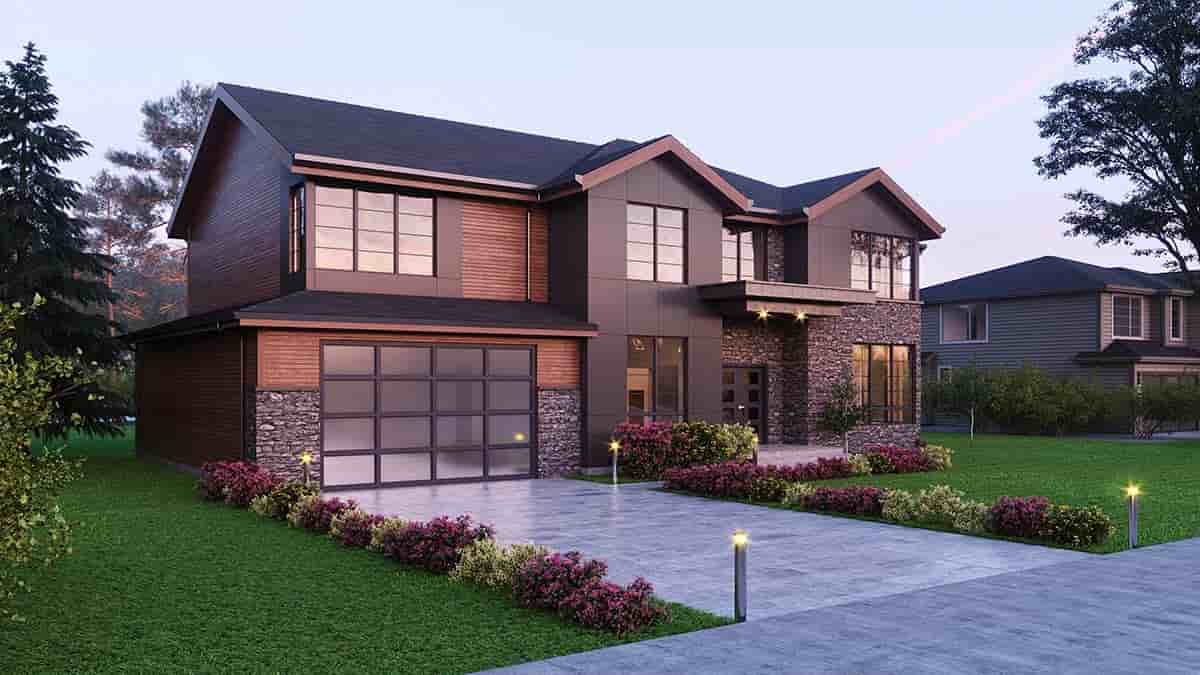 Contemporary, Craftsman House Plan 81938 with 4 Beds, 5 Baths, 2 Car Garage Picture 1