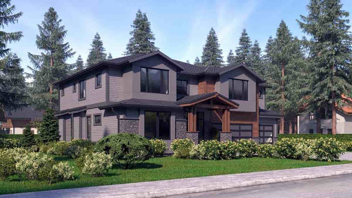 Contemporary, Craftsman, Modern House Plan 81944 with 4 Beds, 4 Baths, 3 Car Garage Picture 1