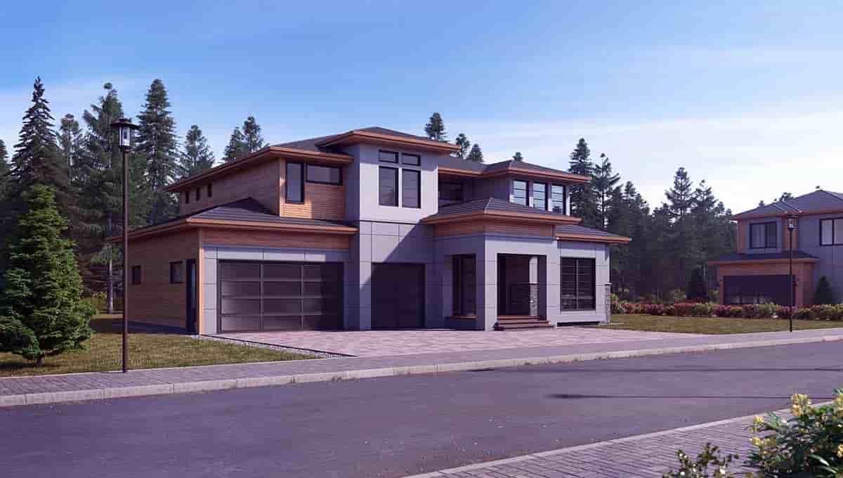 Contemporary, Modern House Plan 81945 with 4 Beds, 5 Baths, 3 Car Garage Picture 1