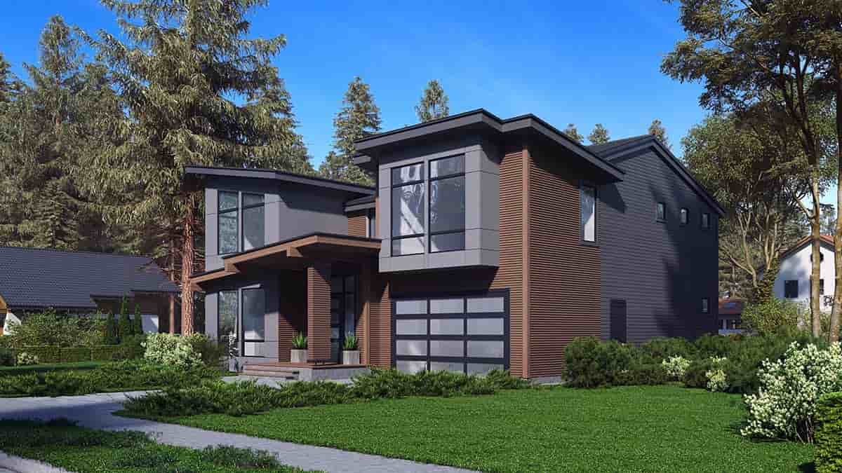 Contemporary, Modern House Plan 81946 with 3 Beds, 4 Baths, 2 Car Garage Picture 1
