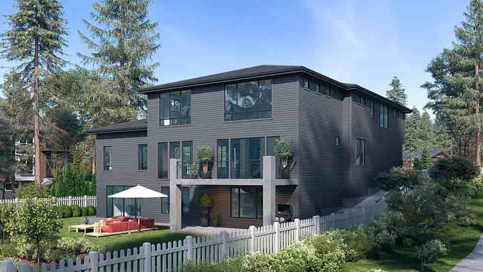 Contemporary, Modern House Plan 81947 with 6 Beds, 5 Baths, 2 Car Garage Picture 2