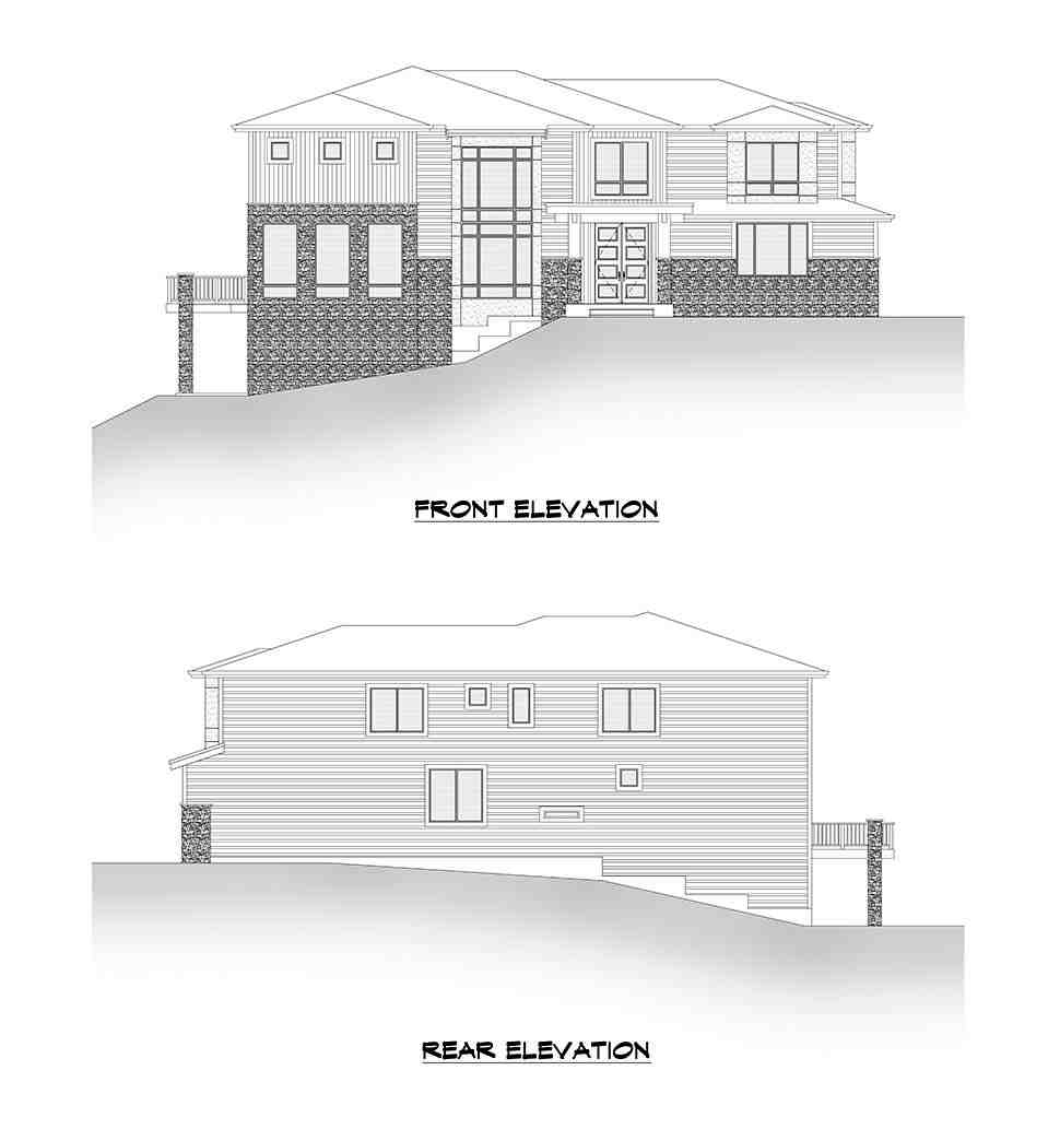Contemporary, Modern House Plan 81948 with 6 Beds, 5 Baths, 3 Car Garage Picture 3