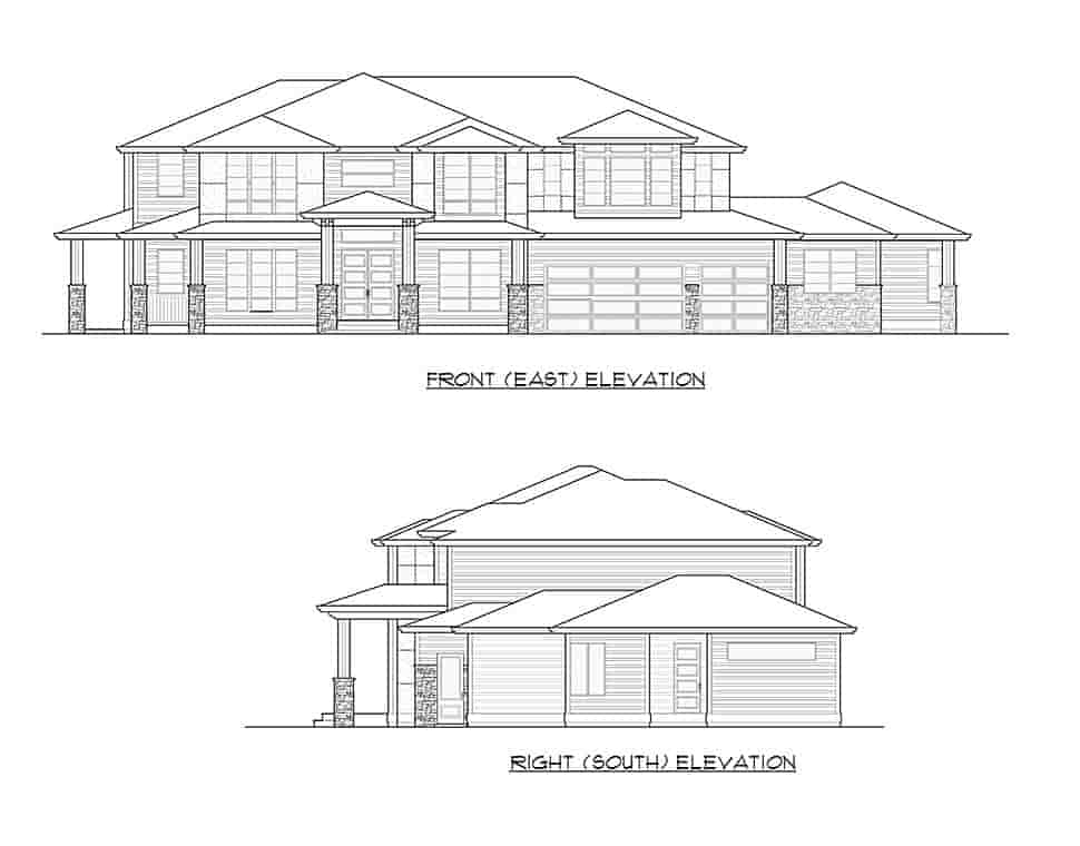 Contemporary, Modern House Plan 81953 with 6 Beds, 6 Baths, 3 Car Garage Picture 3