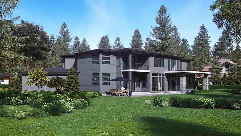 Contemporary, Modern House Plan 81955 with 4 Beds, 5 Baths, 3 Car Garage Picture 4