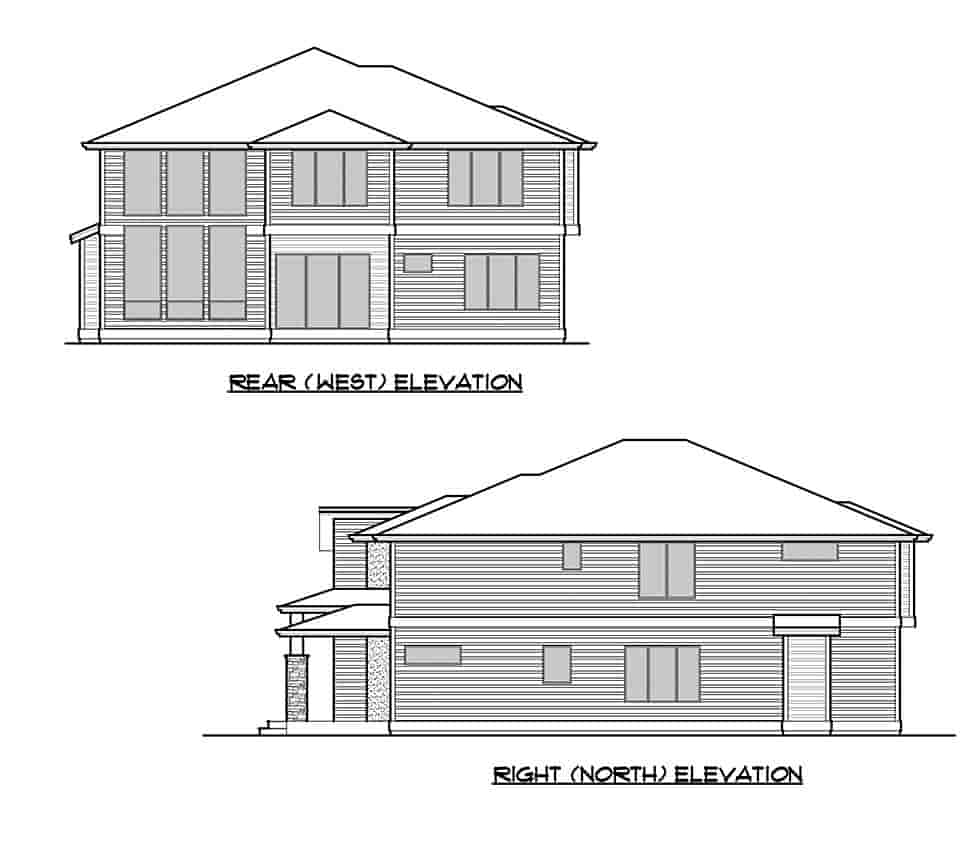 Contemporary, Modern House Plan 81959 with 5 Beds, 5 Baths, 2 Car Garage Picture 4
