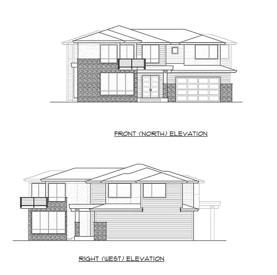 Contemporary, European House Plan 81979 with 5 Beds, 5 Baths, 3 Car Garage Picture 3