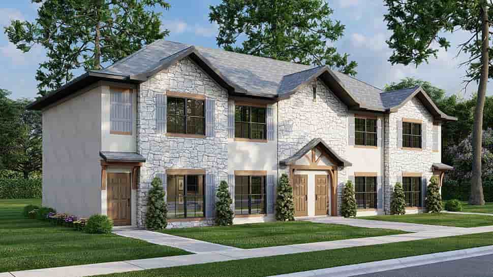 Multi-Family Plan 82063 with 8 Beds, 12 Baths Picture 3
