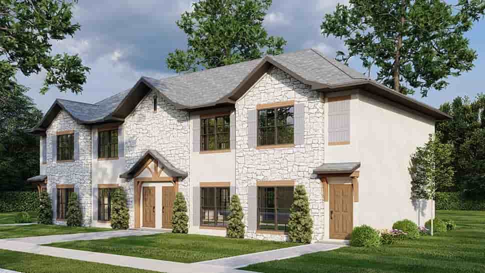 Multi-Family Plan 82063 with 8 Beds, 12 Baths Picture 4