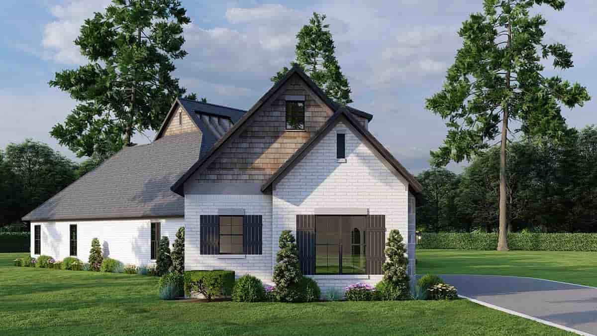 European House Plan 82242 with 4 Beds, 4 Baths, 3 Car Garage Picture 2