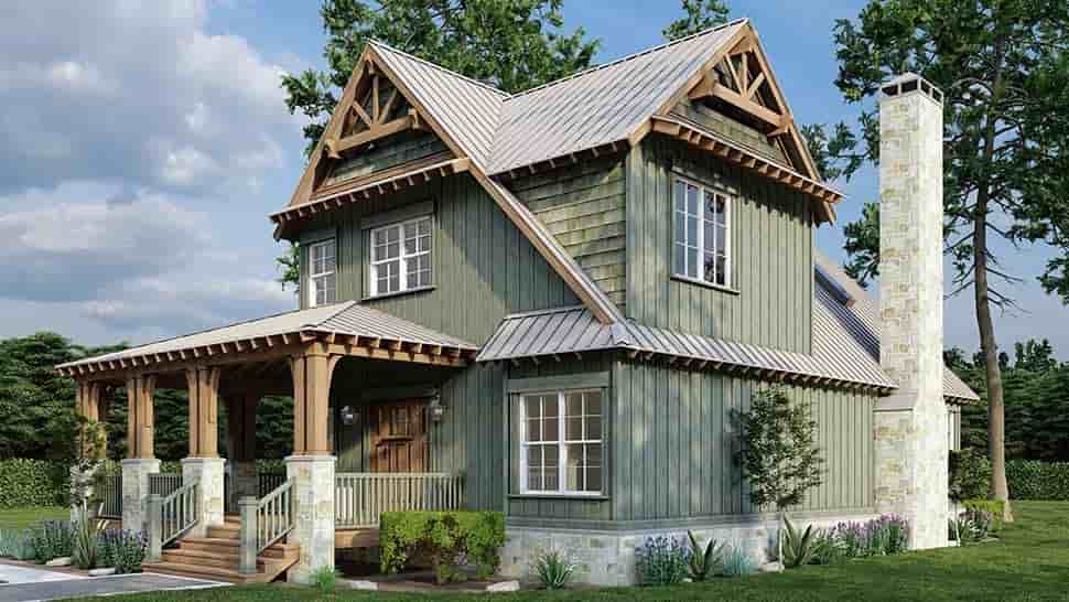 Country, Craftsman House Plan 82251 with 3 Beds, 2 Baths Picture 3