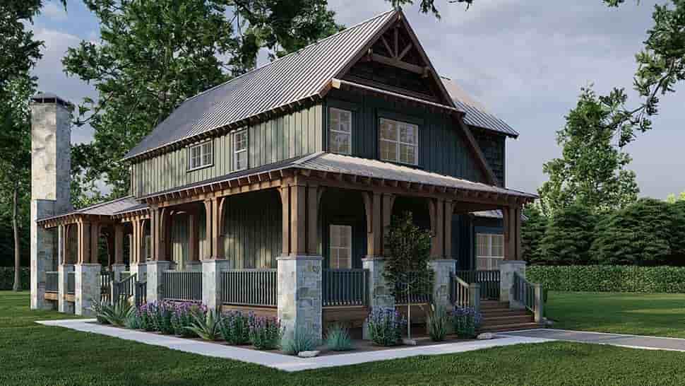 Country, Craftsman House Plan 82251 with 3 Beds, 2 Baths Picture 4