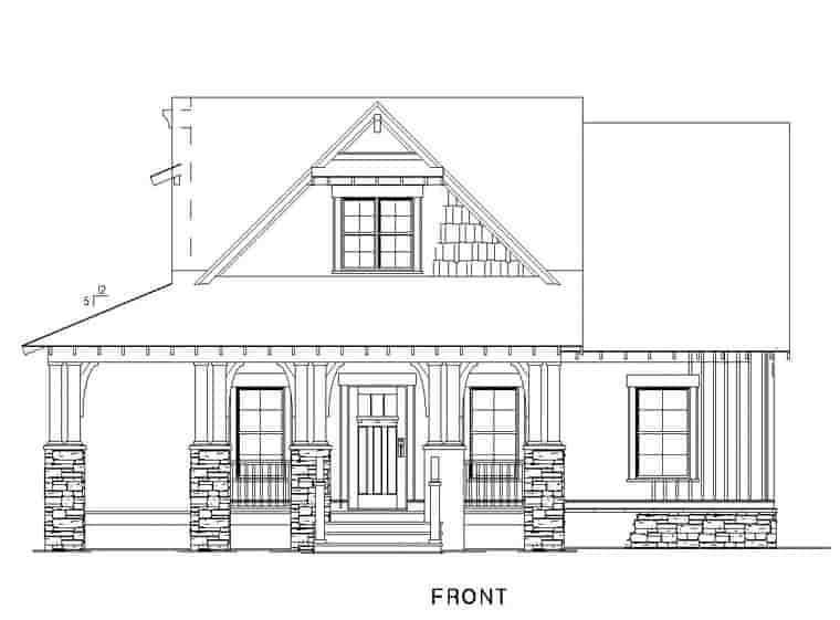 Cottage, Country, Craftsman House Plan 82267 with 3 Beds, 2 Baths Picture 2