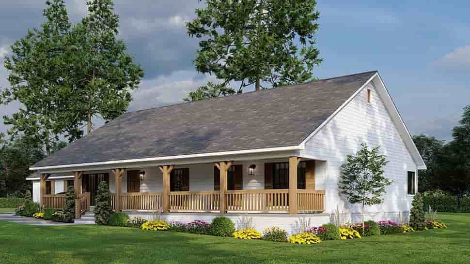 Country, Ranch House Plan 82350 with 3 Beds, 2 Baths, 2 Car Garage Picture 3