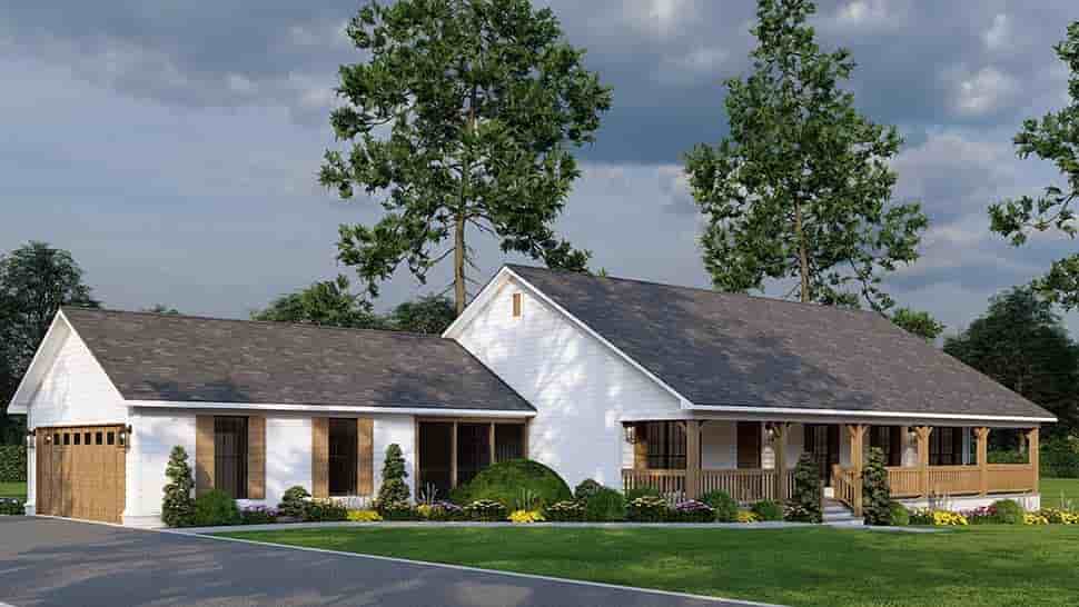 Country, Ranch House Plan 82350 with 3 Beds, 2 Baths, 2 Car Garage Picture 4