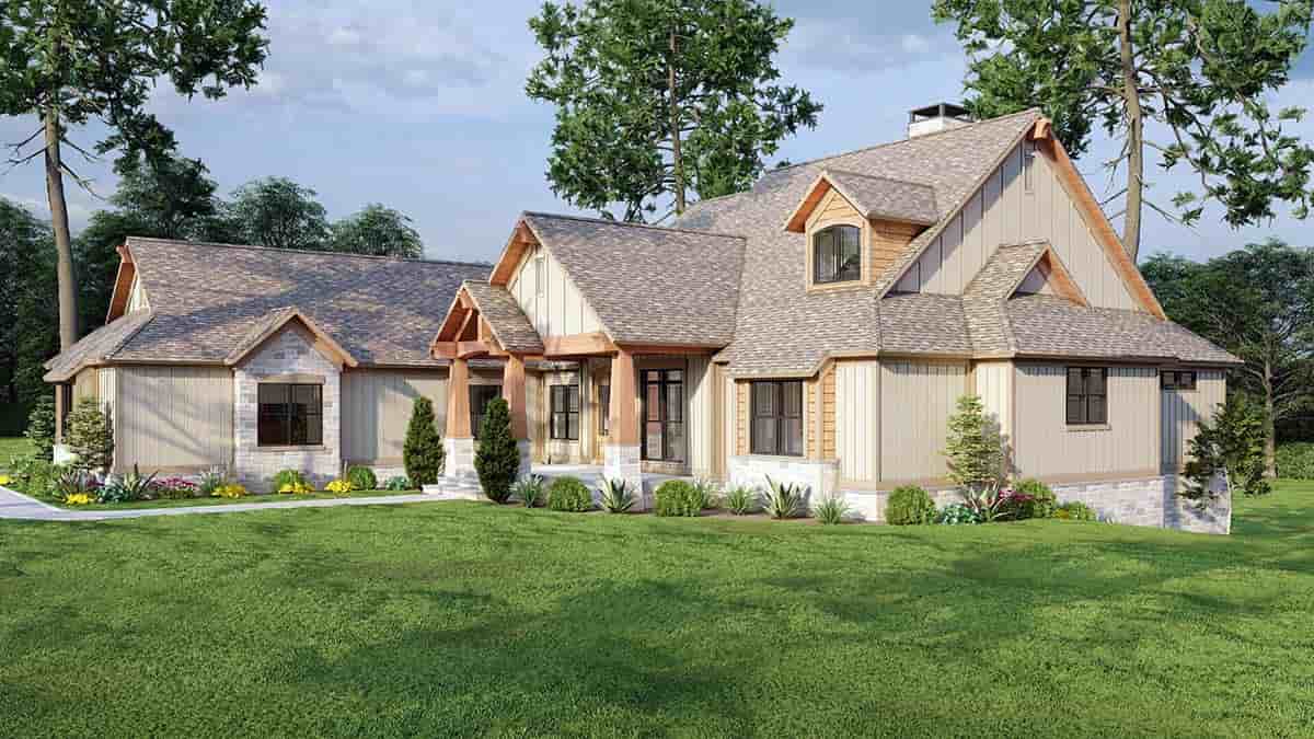 Country, Craftsman, Traditional House Plan 82352 with 5 Beds, 6 Baths, 3 Car Garage Picture 1
