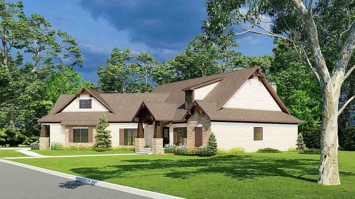 Cottage, Craftsman House Plan 82362 with 3 Beds, 3 Baths, 2 Car Garage Picture 1