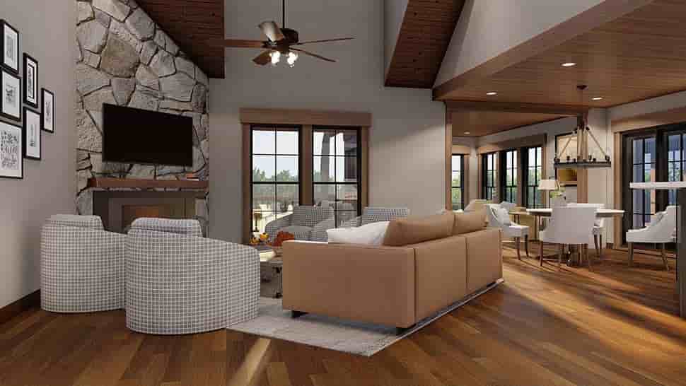 Bungalow, Country, Craftsman, Southern, Traditional House Plan 82374 with 4 Beds, 6 Baths Picture 17