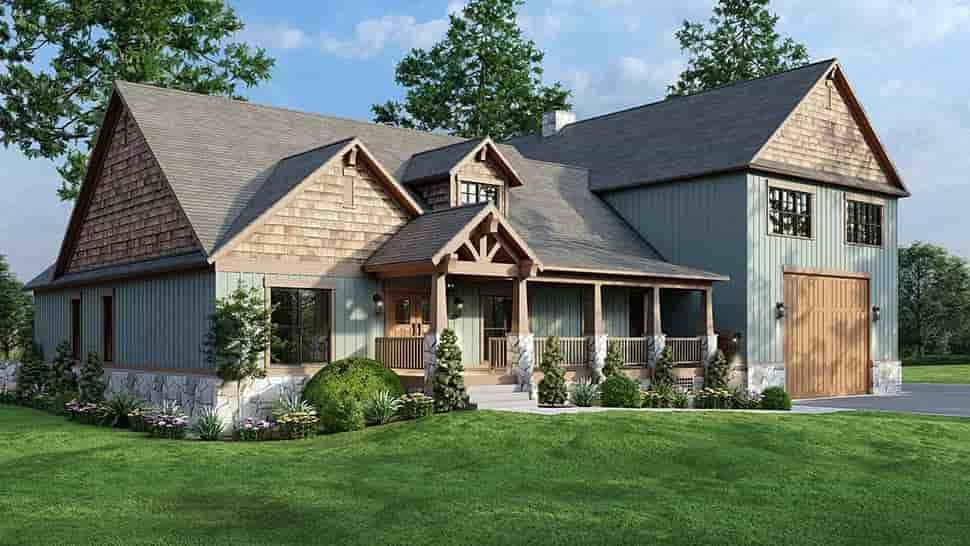 Bungalow, Country, Craftsman, Southern, Traditional House Plan 82374 with 4 Beds, 6 Baths Picture 4