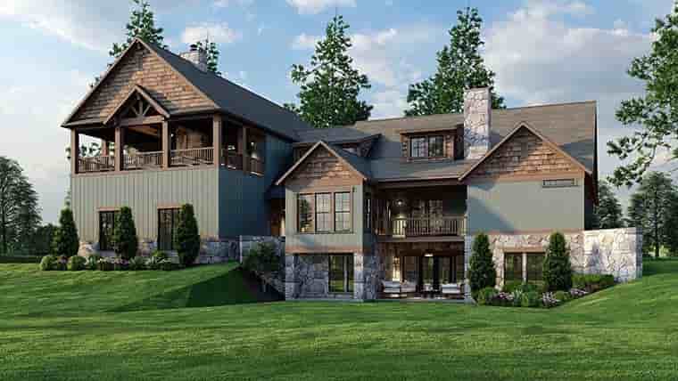 Bungalow, Country, Craftsman, Southern, Traditional House Plan 82374 with 4 Beds, 6 Baths Picture 5