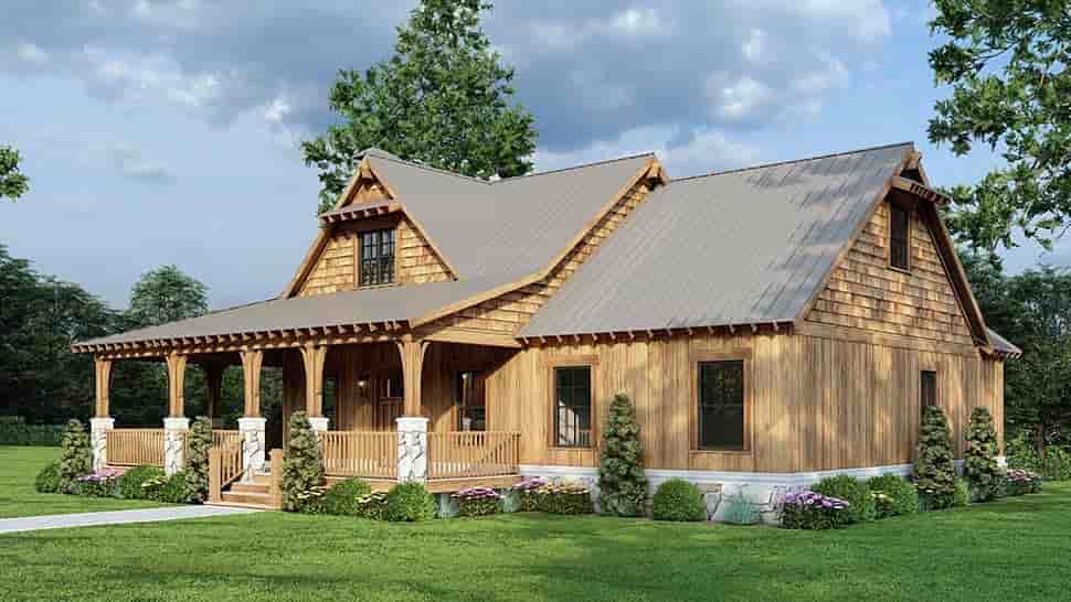 Bungalow, Coastal, Country, Craftsman, Southern House Plan 82375 with 2 Beds, 3 Baths Picture 4
