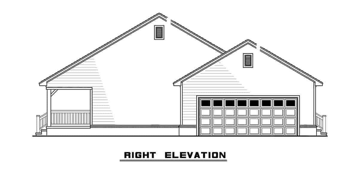 Cabin, Country, Ranch House Plan 82434 with 3 Beds, 2 Baths, 2 Car Garage Picture 4