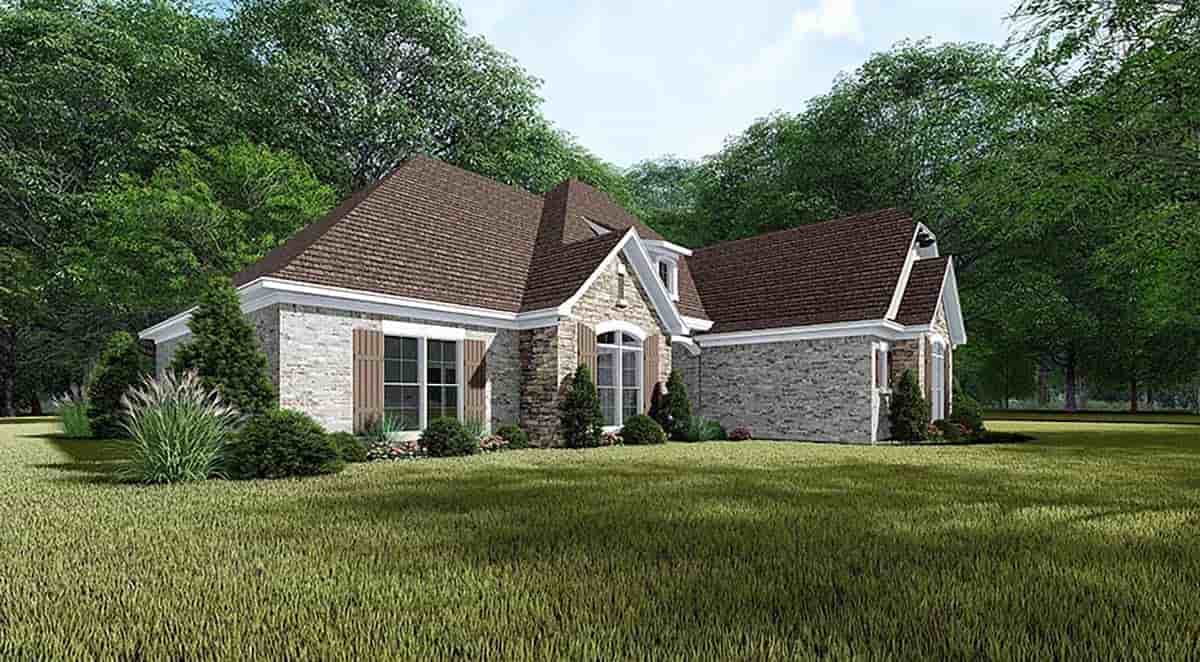 European, French Country House Plan 82465 with 4 Beds, 3 Baths, 3 Car Garage Picture 2