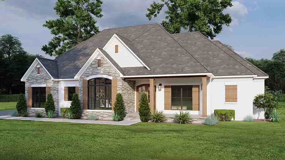 Bungalow, Craftsman, European, Traditional House Plan 82470 with 3 Beds, 4 Baths, 2 Car Garage Picture 3