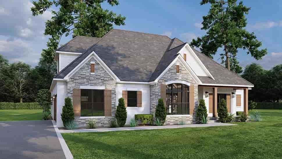 Bungalow, Craftsman, European, Traditional House Plan 82470 with 3 Beds, 4 Baths, 2 Car Garage Picture 4