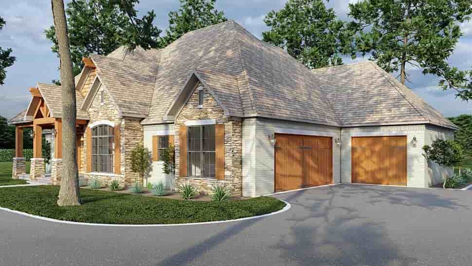 Craftsman, European, Southern, Traditional House Plan 82483 with 3 Beds, 3 Baths, 3 Car Garage Picture 3