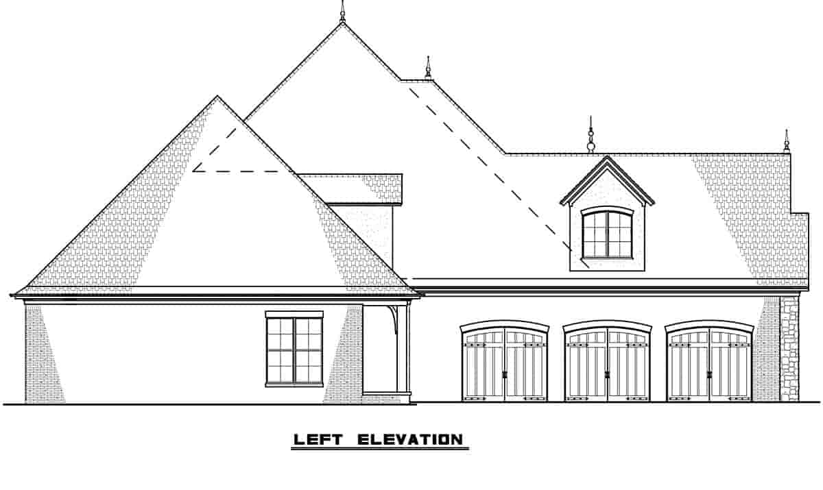 European, French Country House Plan 82488 with 6 Beds, 7 Baths, 5 Car Garage Picture 2