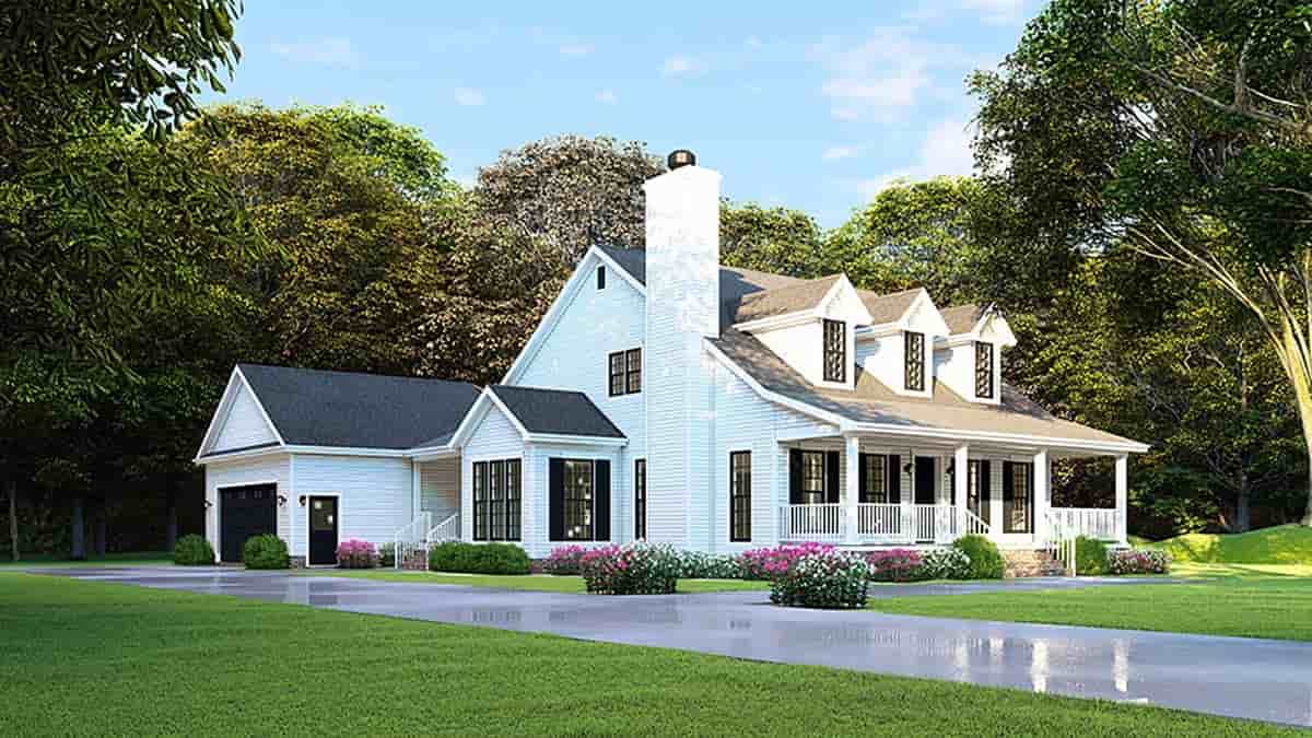Country, Farmhouse, Southern House Plan 82500 with 4 Beds, 3 Baths, 2 Car Garage Picture 2