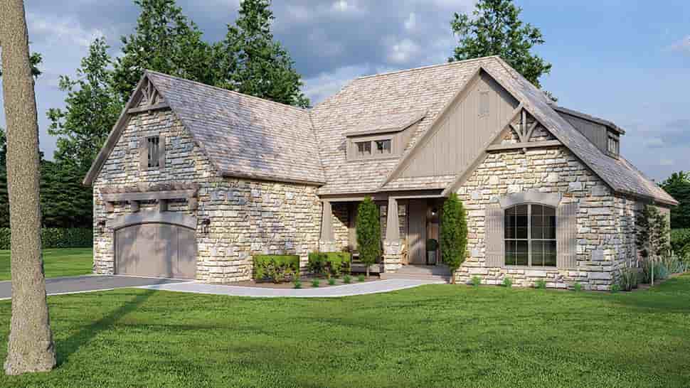 Bungalow, Craftsman, European, French Country, Southern, Traditional House Plan 82501 with 3 Beds, 4 Baths, 2 Car Garage Picture 4