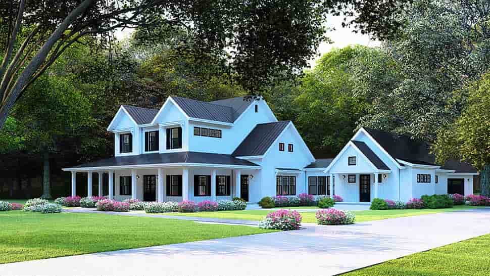 Country, Farmhouse, Southern House Plan 82502 with 4 Beds, 4 Baths, 4 Car Garage Picture 1