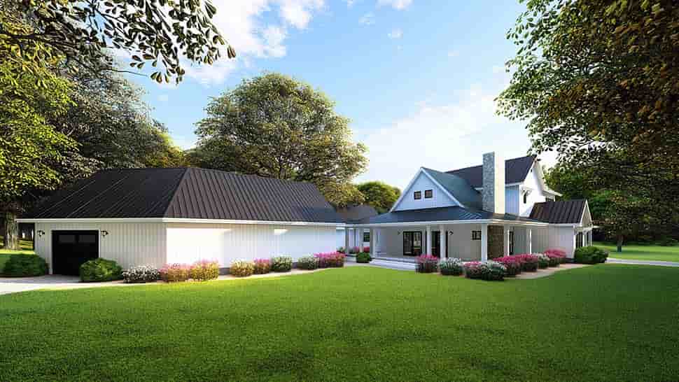 Country, Farmhouse, Southern House Plan 82502 with 4 Beds, 4 Baths, 4 Car Garage Picture 2