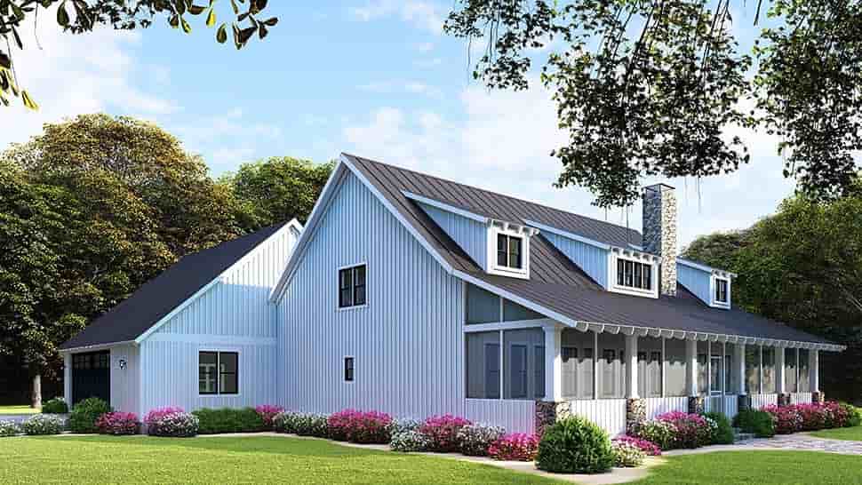 Country, Ranch House Plan 82508 with 3 Beds, 2 Baths, 2 Car Garage Picture 3