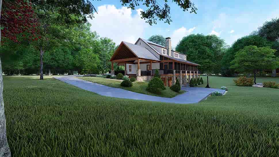 Farmhouse House Plan 82526 with 3 Beds, 4 Baths, 2 Car Garage Picture 1
