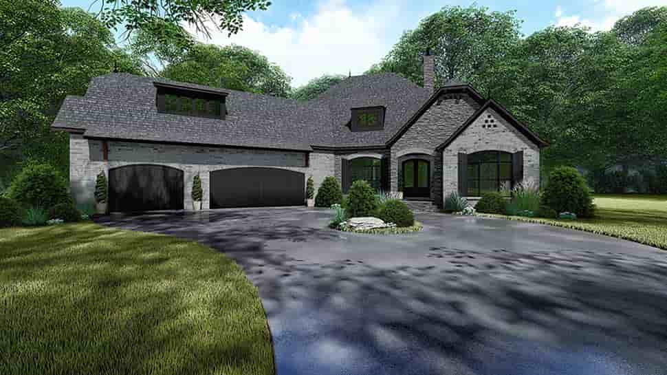 Bungalow, Craftsman, European, French Country House Plan 82534 with 4 Beds, 4 Baths, 3 Car Garage Picture 3