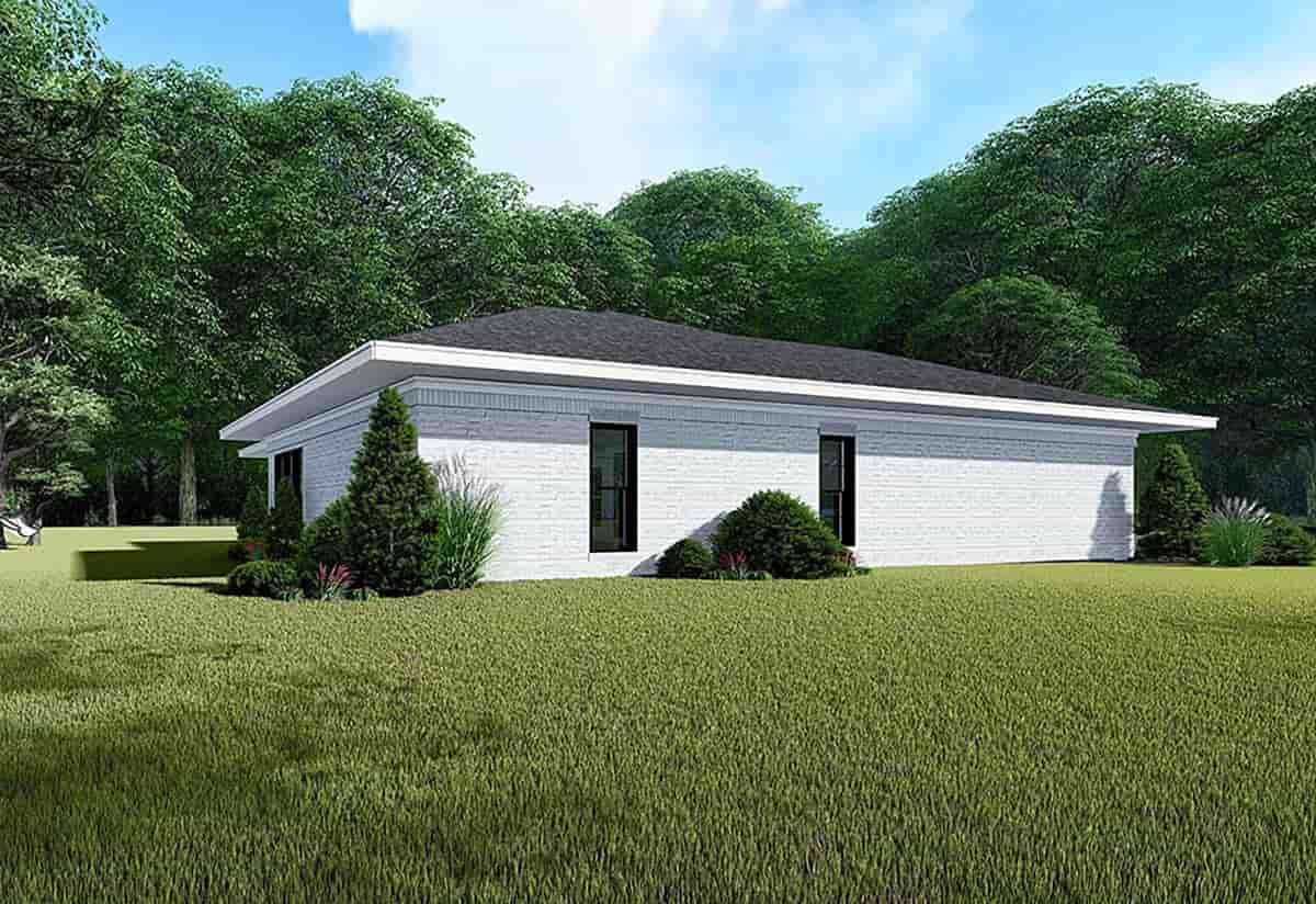 Contemporary, Prairie House Plan 82535 with 3 Beds, 2 Baths, 2 Car Garage Picture 2