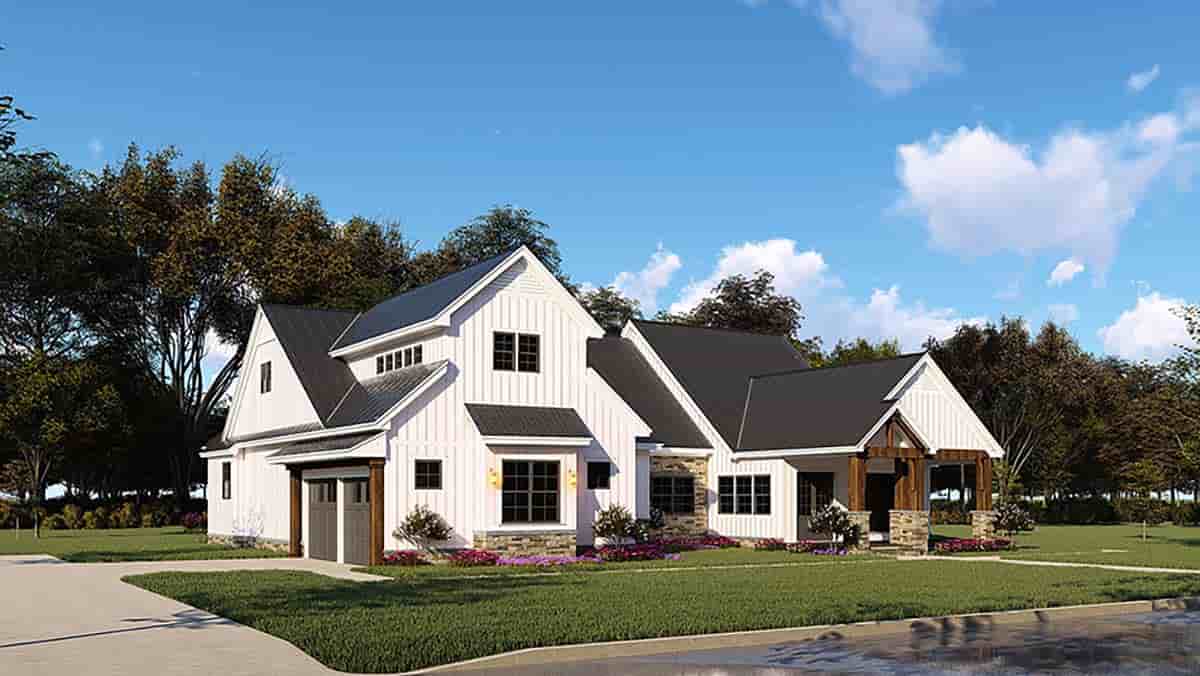 Country, Craftsman, Farmhouse House Plan 82545 with 3 Beds, 4 Baths, 2 Car Garage Picture 2