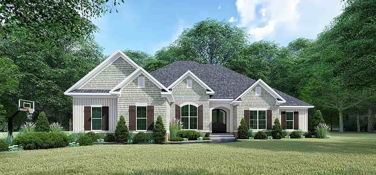 House Plan 82547 Traditional Style With 2663 Sq Ft 4 Bed 3 Bath 1 Half - One And Half Story French Country House Plans House Plan 82547 Traditional Style With 2663 Sq Ft 4 Bed 3 Bath 1 Half - One And Half Story French Country House Plans