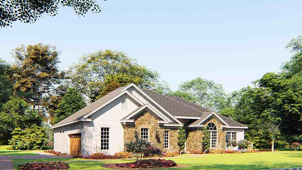 Bungalow, Craftsman, French Country, Traditional House Plan 82556 with 4 Beds, 3 Baths, 2 Car Garage Picture 2