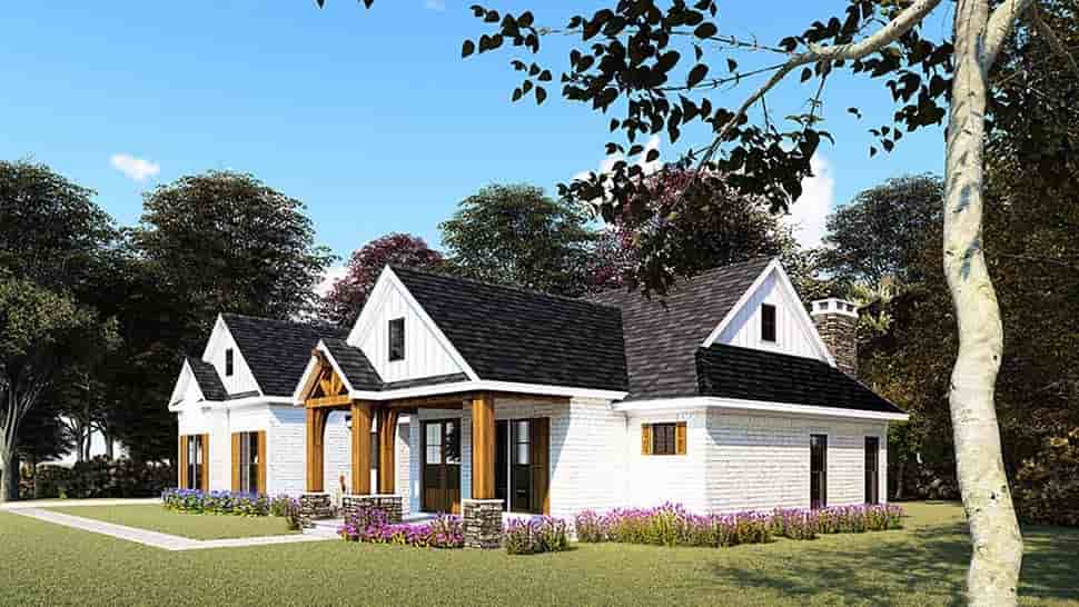 Bungalow, Craftsman, Farmhouse, One-Story House Plan 82557 with 3 Beds, 4 Baths, 2 Car Garage Picture 1