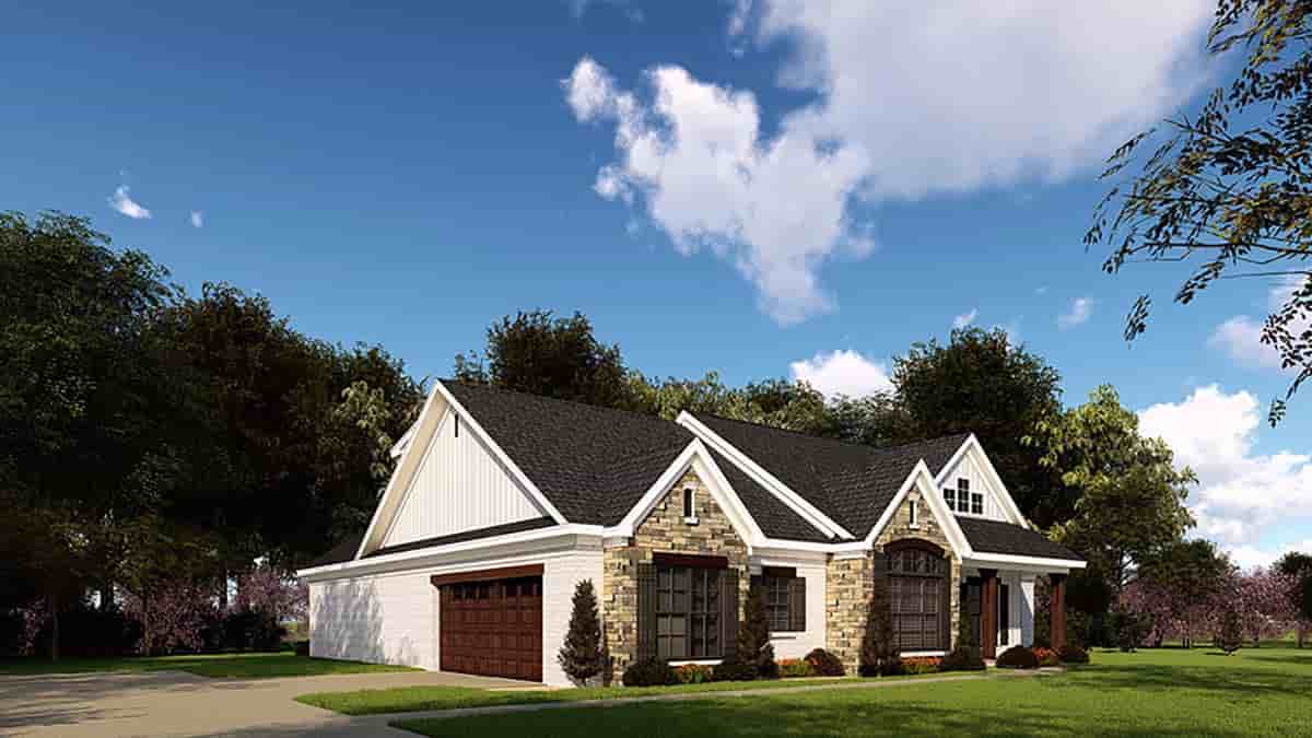 Country, Farmhouse, One-Story, Ranch, Traditional House Plan 82558 with 3 Beds, 3 Baths, 2 Car Garage Picture 2