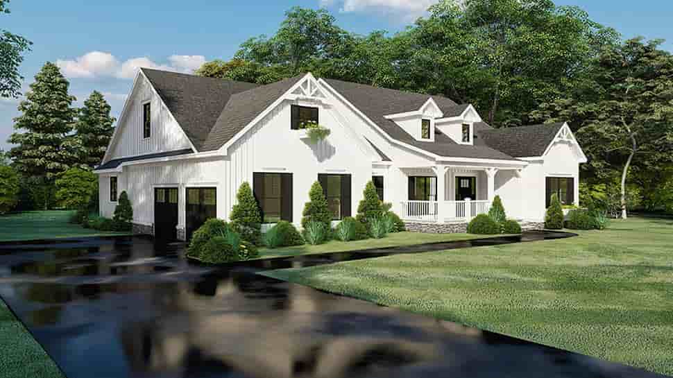 Bungalow, Craftsman, Farmhouse, One-Story House Plan 82560 with 4 Beds, 4 Baths, 2 Car Garage Picture 2