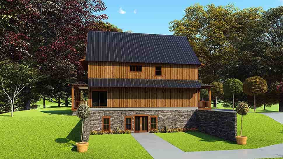 Bungalow, Cabin, Country, Craftsman House Plan 82566 with 5 Beds, 4 Baths Picture 2