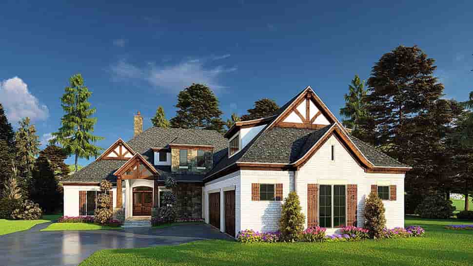 Bungalow, Craftsman, French Country House Plan 82574 with 4 Beds, 5 Baths, 3 Car Garage Picture 3