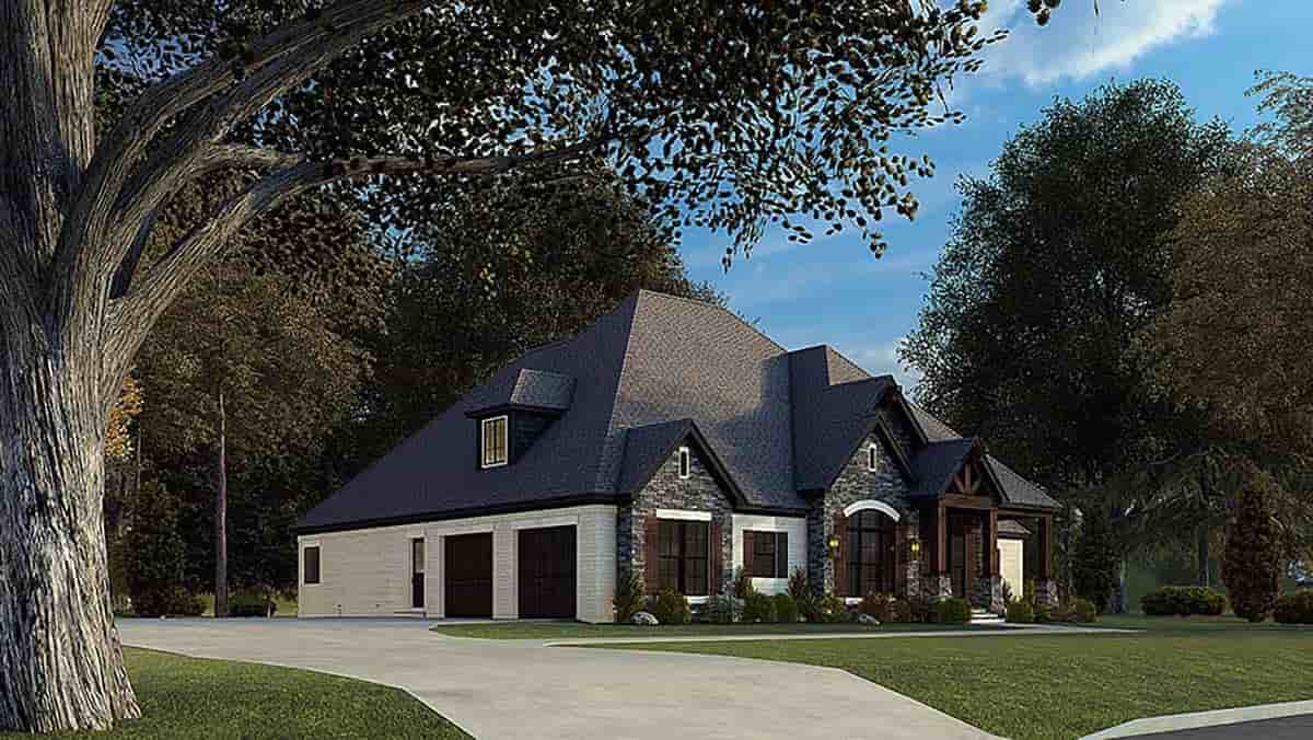 Country, Craftsman, European, Traditional House Plan 82575 with 4 Beds, 4 Baths, 2 Car Garage Picture 2