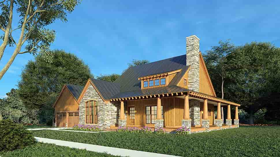 Country, Craftsman, Farmhouse House Plan 82581 with 3 Beds, 3 Baths, 2 Car Garage Picture 1