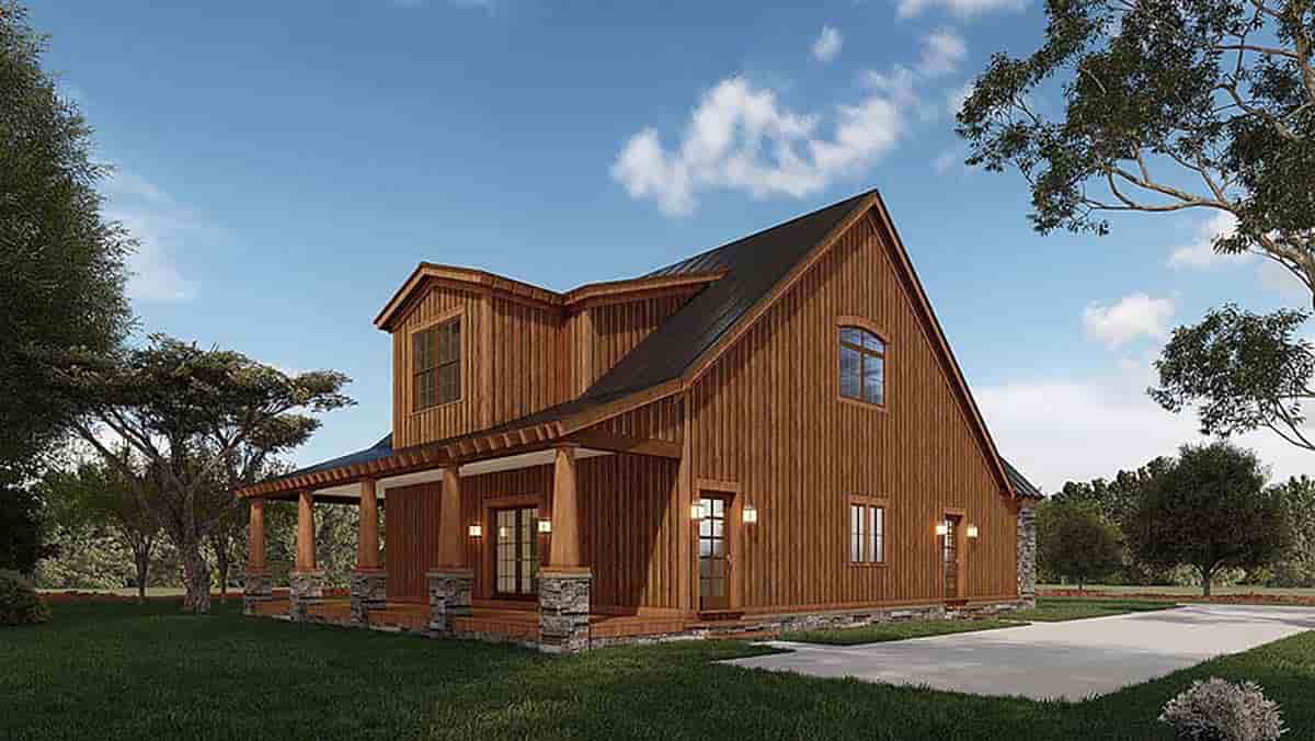 Country, Craftsman, Farmhouse House Plan 82581 with 3 Beds, 3 Baths, 2 Car Garage Picture 2