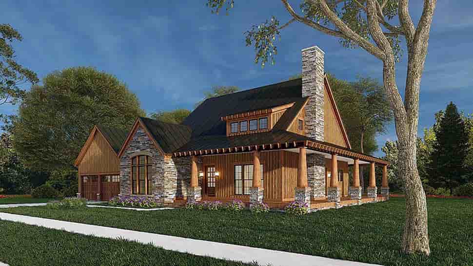Country, Craftsman, Farmhouse House Plan 82581 with 3 Beds, 3 Baths, 2 Car Garage Picture 4